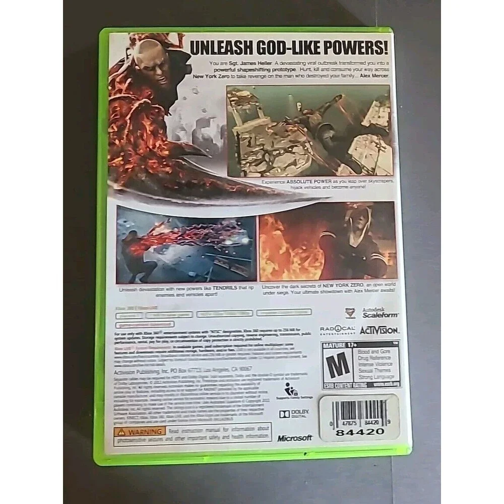 Xbox 360 Prototype 2 COMPLETE Microsoft 2012 Activision Tested